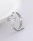 Preview: Ring mit filigranem Kreuz Design durchbrochen