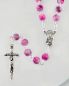 Preview: Rosenkranz mit Glasperlen rosa 8 mm Ø, Antikoptik