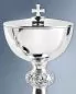 Preview: Ziborium Messing versilbert 18 cm hoch