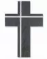 Preview: Schieferkreuz 15 x 23 cm mit Einlage aus Edelstahl