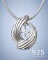 Preview: Evrah Anhänger 17x12 mm Sterling Silber rhodiniert Zirkonia