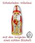 Preview: 26 Stück Nikolaus Bischof 7 cm hoch aus leckerer Schokolade