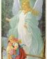Preview: Tischkerze 165 x 50 mm Schutzengel mit Kindern