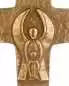 Preview: Wandkreuz mit Schutzengel 12 x 9,5 cm, Bronzeguß