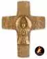 Preview: Wandkreuz mit Schutzengel 12 x 9,5 cm, Bronzeguß