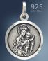 Preview: Skapuliermedaille Jesu/Maria 16 mm Ø 925 Sterling Silber