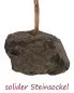 Preview: Kreuz aus Bronze 11 x 8 cm auf Basaltlava Gestein