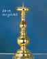 Preview: Standleuchter 25 cm hoch Messing 24 ct. vergoldet
