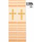 Preview: Priesterstola Seide & Wolle 140 cm Kreuz gold gestickt