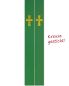 Preview: Priesterstola mit gestickter Kreuzsymbolik, grün