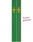 Preview: Priesterstola mit gestickter Kreuzsymbolik, grün