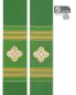 Preview: Priesterstola 140 cm grün Kreuzdekor gestickt