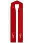 Preview: Stola rot 130 cm lang mit Trauben und Ähren
