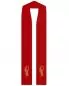 Preview: Stola rot 130 cm lang mit Trauben und Ähren