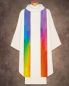 Preview: Stola Regenbogen 100 % Seide, 135 cm lang