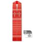 Preview: Stola rot, Wolle & Seide 140 cm, Kreuze gestickt