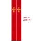 Preview: Priesterstola rot 138 cm gold gestickte Kreuzsymbolik