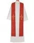 Preview: Priesterstola rot, mit Lurex, 140 cm Kreuze goldgestickt