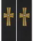 Mobile Preview: Priesterstola mit gestickter Kreuzsymbolik, schwarz