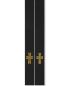 Preview: Priesterstola mit gestickter Kreuzsymbolik, schwarz