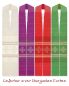 Preview: Stola Wolle & Seide, rot 140 cm, Kreuze gestickt