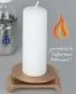 Preview: Flachkopfkerze Paraffin klein weiß 120 x 40 mm RAL Preview: Flachkopfkerze Paraffin klein weiß 120 x 40 mm RAL