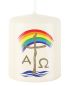 Preview: 96 Becher mit Regenbogen Kerzen 60 x 50 mm RAL