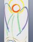 Preview: Taufkerze modern 265x50 mm Ein Engel geht mit Dir
