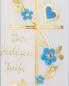 Preview: Taufkerze Foto Junge blau 265 x 60 mm personalisiert