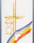 Preview: Taufkerze mit Taufspruch 265 x 60 mm Regenbogen A&O