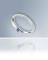 Preview: Taufring 10 mm echt silber mit Saphir Schmuckstein