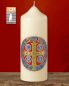 Preview: Tischkerze Benedictuskreuz 165 x 60 mm