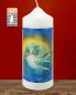 Preview: Tischkerze "Hoffnung" m. hl. Geist Taube 60 x 165 mm