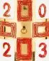 Preview: Osterkerze 300 x 80 mm goldenes Kreuz mit Nägeln