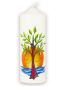 Preview: Kerze 165x60 mm Lebensbaum und Sonne m. Wasser