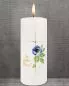 Preview: Trauerkerze 165 x 60 mm, Kreuzsmbol mit Blume