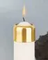 Preview: Tropfenschutzring Messing für Kerzen mit 80 mm Ø