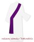 Preview: Dalmatik violett, gefüttert Kreuz gestickt, Stola