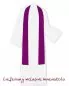 Preview: Rauchmantel violett mit Stola Kreuzstab gestickt
