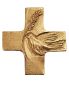 Preview: Bronzekreuz Friedenstaube 8 x 8,5 cm für die Wand