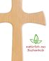 Preview: Wandkreuz 25 x 14 cm schlicht Buchenholz natur