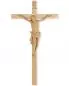 Preview: Wandkreuz Eichenholz natur 70 cm hoch Christus 32 cm