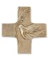 Preview: Kreuz Friedenstsaube Silberbronze 83 x 86 mm
