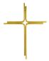 Preview: Kreuz aus Rundstäben Messing 27 cm x 21 cm