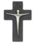 Preview: Schieferkreuz 7,5 x 11,5 cm Korpus aus Feinmetall