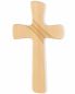 Preview: Wandkreuz 14 x 25 cm aus solidem Buchenholz, modern