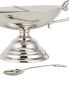 Preview: Schiffchen Messing vernickelt 13 cm lang 11 cm hoch