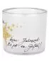 Preview: Glas mit Teelicht, 75 mm Ø "Weihnachten / Poesie"