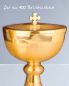 Preview: Ziborium Lamm Gottes mit Deckel 19 cm vergoldet