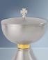 Preview: Ziborium Messing versilbert 12 cm Ø, 16,5 cm hoch